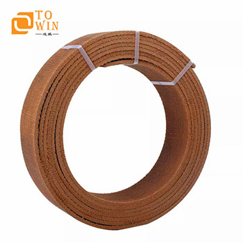 Woven brake roll lining with resin